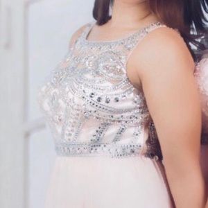 Is a long pink dress